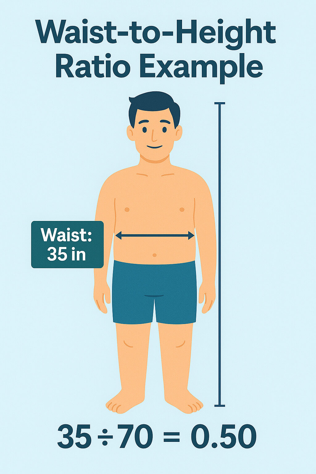 Waist to height ratio example